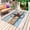 Blue Beige, variant on Texas Star Western Outdoor Rug 3x5 Ft - Reversible Patio Rug Outdoor Camping Rugs, Vintage Teal Brown Wooden Farmhouse Washable Indoor Outdoor Area Rugs, Non-Slip Outdoor Carpet Runner for Deck/Porch