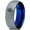4-Blue Grey Dome Tungsten, variant on Mens Black Wedding Band Gifts for Boyfriend Gamer Tungsten Laser Engraved Mixed Metal Ring Holidays