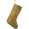 20'' Gold Holly Berry Stocking