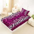 thumbnail image 4 of Erosebridal Black Pink White Cheetah Print Twin Sheet Sets 3pcs For Teens Adults,Abstract Animal Print Bedding, 4 of 5