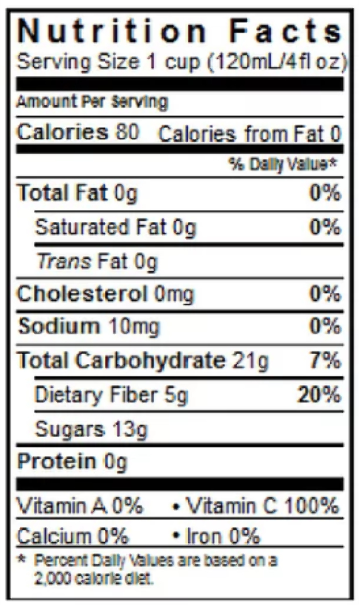 Apple Juice with Fiber