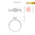 thumbnail image 4 of ANGARA Natural Claw Set Diamond Ivy Scroll Ring in 14K White Gold for Women (Size-5.4mm| Color-H| Clarity-SI2) | April Birthstone, Birthday, Anniversary, Jewelry Gift for Women | Natural Diamond Ring, 4 of 8
