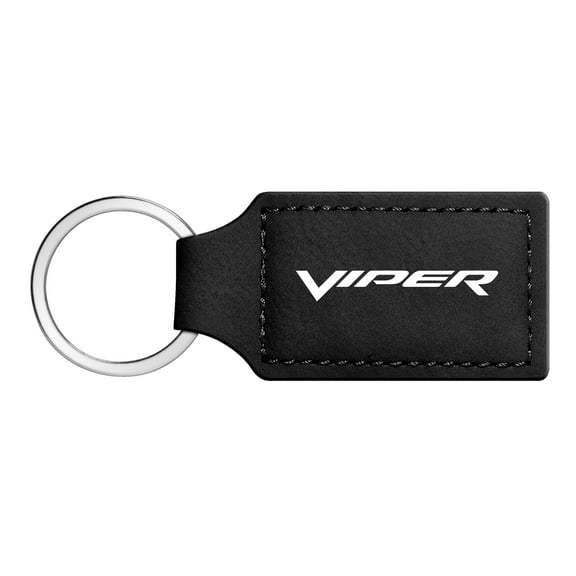 Dodge Viper Rectangular Black Leatherette Key Chain