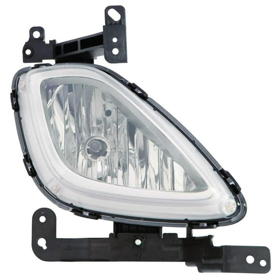 KAI New CAPA Certified Standard Replacement Passenger Side Fog Light Assembly, Fits 2011-2013 Hyundai Elantra Sedan