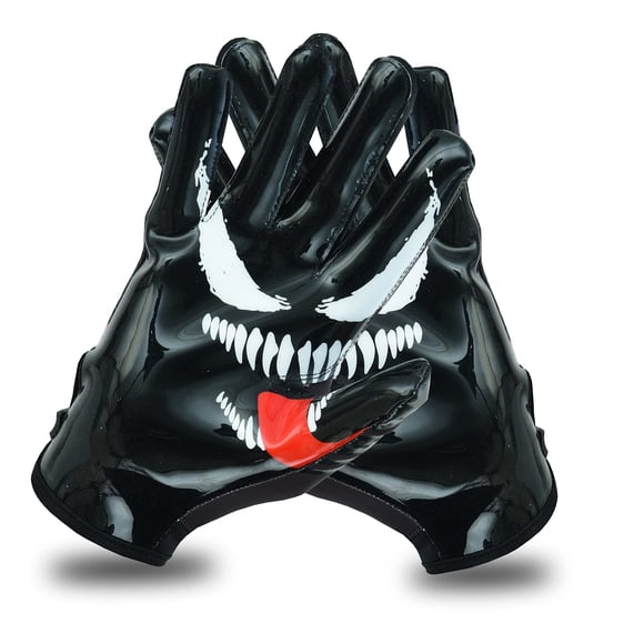Guantes de fútbol Taqcha Youth Villain Guantes de fútbol juveniles ajustados con agarre pegajoso para la piel Guantes de fútbol Pro Elite Super Sticky Receiver Tallas juveniles (jóvenes M - L)