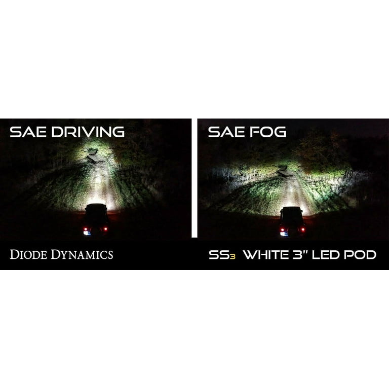 sae fog light pods Diode Dynamics SS3 LED Pod Max Type M Kit White SAE Fog (DD6688) - Free  Shipping!
