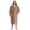 Brown, variant on Arusa Int. Men's Hooded Sateen Touch Fleece Bathrobe Turkish Soft Plush Robe Camel XXL