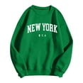 thumbnail image 4 of Gaexia Sweatshirt for Women Cotton Printed Round Neck Pullover Long Sleeve Streetwear Sweatshirt Soft Comfortable Casual Fashion Top,Green,XL, 4 of 6