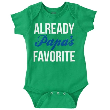 

Already Papas Favorite Fathers Day Romper Boys or Girls Infant Baby Brisco Brands 12M