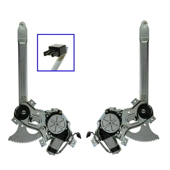 TRQ Front Power Window Regulator with Motor Pair Set of 2 for GM Pickup SUV WRA50794