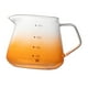 thumbnail image 2 of Taza de espresso con vertedor, portátil con escala, taza medidora de vidrio, jarra para espumar leche para cafetería, cocina, oficina, espumador Naranja, 2 of 8