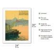 thumbnail image 2 of Turkey The Mediterranean - Bosphorus (Istanbul Strait) - Messageries Maritimes (MM) - Vintage Ocean Liner Travel Poster by Gilbert Galland c.1925 - Fine Art Rolled Canvas Print 20in x 26in, 2 of 4