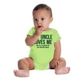thumbnail image 4 of Uncle Loves Me Bought This One Piece Romper Boys or Girls Infant Baby Brisco Brands NB, 4 of 6