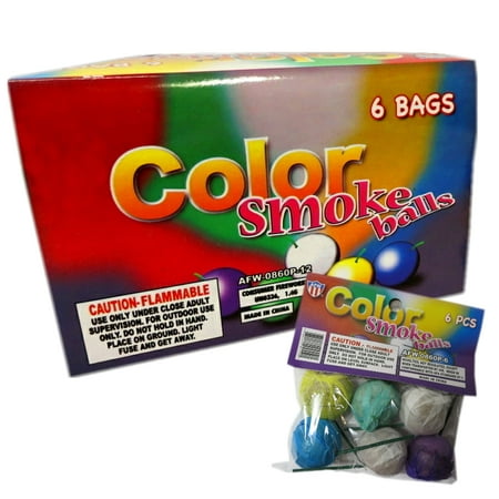 Premium Color Paper Smoke Balls for Photography & Film, Assorted Colors, 72 Pieces (Full Display Case) + FREE Surprise