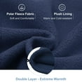thumbnail image 4 of Uxcell Neck Warmer Winter Double Layer Fleece Neck Gaiter, Navy Blue, 4 of 6