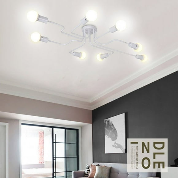Vintage Wrought Iron Led Ceiling Lamp Living Room Bedroom Lamparas for Home Lighting 6 white
