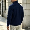 thumbnail image 5 of Men's Faux Suede Jacket Lapel Collar Zip Up with Pockets Loose Casual Coat for Daily Wear, 5 of 6