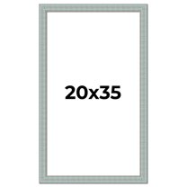20x35 Frame Blue Teal Distressed Solid Wood Picture Frame | 1.625 Inch Moulding Width | Sonoma Blue