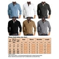 thumbnail image 6 of Lumento Men Tops Long Sleeve Polo Shirt Button Blouse Mens Solid T-Shirt Lapel Neck T Shirts Basic Tee Khaki XL, 6 of 6