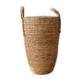 thumbnail image 2 of Large Wicker Flower Basket - Decorative Vase Container, Handwoven Rustic Floral Holder, Home Living Room Cafe Decor Accent, Lightweight, Durable, Multipurpose for Storage, Display, Floral Arrangement, 2 of 7