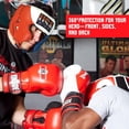 thumbnail image 4 of Casco de boxeo tipo competición Ringside con mejillas, blanco, grande, 4 of 5