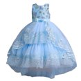 thumbnail image 1 of KAWELL Robe Hi-lo en Tulle pour Demoiselles d'Honneur, Princesse, Anniversaire, Concours, Fête, Formelle, Communion, Soirée, Danse, Robe de Bal, 1 of 5