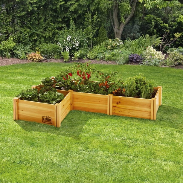 Wood Garden Bed, 7.4 ft L x 2 ft W x 10.6 in H