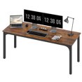 thumbnail image 1 of CoSoTower 79" Computer Desk, Desktop Desk with Metal Legs, Rustic Brown, 1 of 7