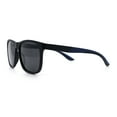 thumbnail image 6 of Polarized Classic Gentleman Mens Simple Sporty Horn Rim Plastic Sunglasses [Black Blue - Black], 6 of 7