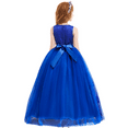 thumbnail image 4 of IBTOM CASTLE Girls Flower Vintage Lace Princess Long Dress for Kids Tulle Pageant Formal Party Wedding Floor Dance Evening Gown 12-13 Years Blue, 4 of 8
