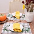 thumbnail image 3 of Fall Placemats, 12x18 Inch Set of 4 Buffalo Plaid Check Pumpkins Table Decoration for Kitchen Dining, Indoor & Outdoor Dinner Party (Orange Pumpkin) GP087-18, 3 of 5