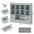 thumbnail image 4 of Homfa Kids Toy Storage Organizer with Cubby, Kids Toy Storage Chest with Removable Drawers, Kids Bookcase for Playroom Bedroom Living Room, Gray, 4 of 10