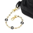 thumbnail image 4 of Acrylic Imitation Pearl Beaded Flower Purse Chain Brass Coffee Bean Chain bag Strap with Lobster Claw Clasp Golden 27cm, 4 of 4