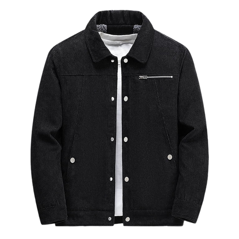 Yusimy Men's Fleece Zipper Jacket Solid Color Sherpa Stand Collar