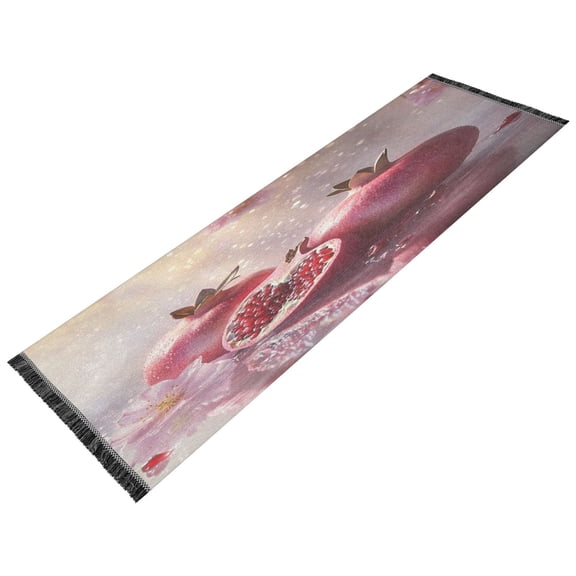 BZSMCE Runner Rug Classical Design Pomegranate Bliss Style Modern Pattern 72x23.5in Indoor Washable Rug