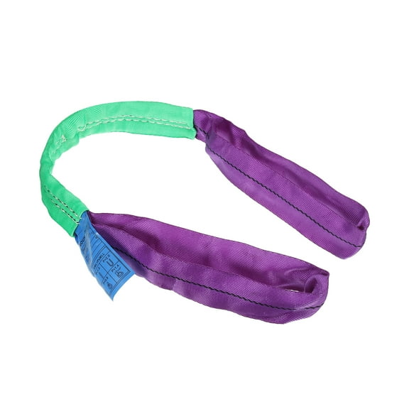 1 Pcs Lifting Slings Straps Polyester 3ft Flexible Eye Slings(2204lbs) Purple