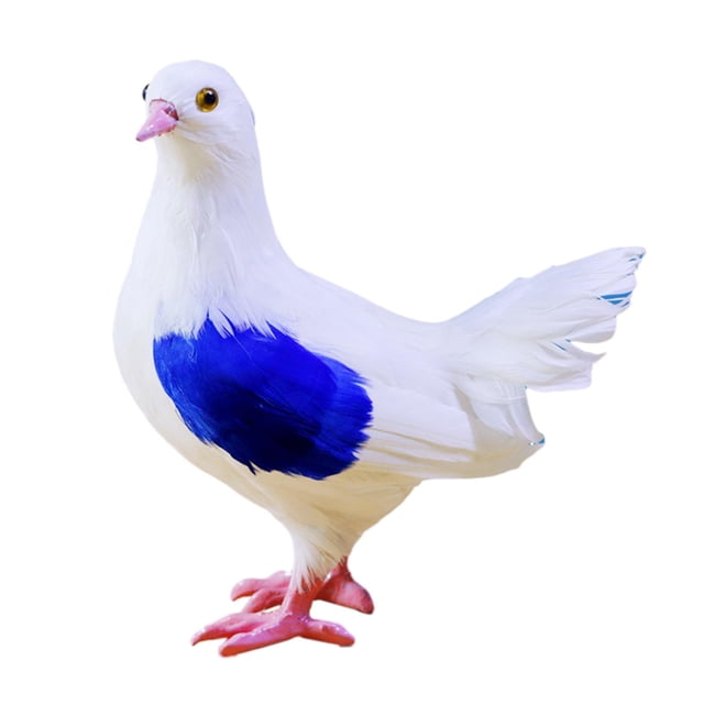 Modelo de paloma artificial, estatua de paloma, pájaro artificial realista, modelo de pájaro de plumas artificiales para patio de casa al aire libre