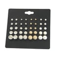 thumbnail image 1 of Juego de pendientes elegantes de 20 pares. Pendientes de botón únicos para uso diario para mujeres para el día de San Valentín. Uso diario. Viajes., 1 of 8