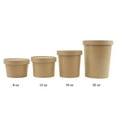 thumbnail image 3 of UNIQIFY® Pint 16 oz Kraft Ice Cream To Go Containers With Non-Vented Lids, 3 of 4