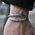 thumbnail image 2 of Creative Punk 1pc Winding Sword Shaped Bracelet | Men's Fashion Party Jewelry,Silvery, 2 of 9