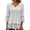 White, variant on TKLPEHG Summer Shirts for Women V Neck Button Lace Patchwork Three Quarter Sleeved T-Shirt Lightweight Solid Color Casual Loose Going Out Tops Summer 3/4 Sleeve T Shirts Blouses(Dark Gray,XL)