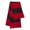 Red/ Charcoal, variant on COUVER Unisex Knit Winter Rugby Striped Scarf Orange and Black 1 Pack