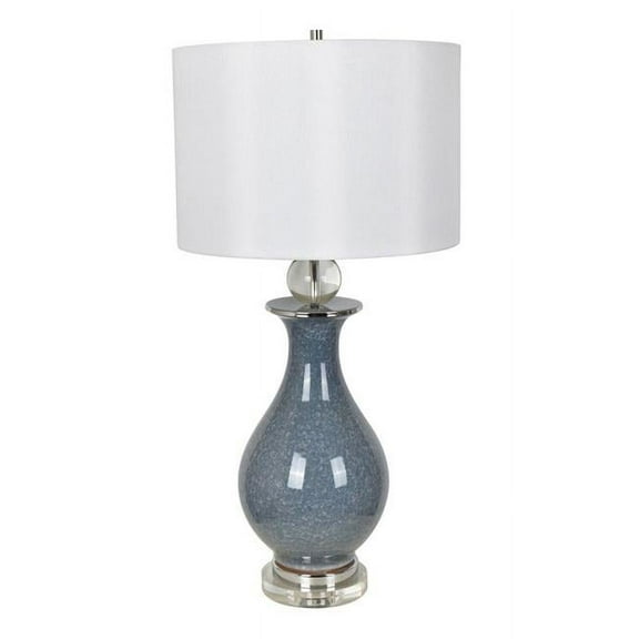 Francis Table Lamp, Blue Crackle