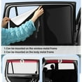 thumbnail image 2 of Car Window Sun Shades - 4 Pack Car Window Covers,Car Window Side Shades,Privacy Shades for UV Light Glare Protection,Auto Camping Curtains for Breastfeeding,Sleeping,Changing Clothes,Black+Silver, 2 of 7