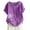 Purple, variant on Women Casual Print Short Sleeve O-Neck Plus Size T-Shirt Top Blouse