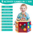 thumbnail image 2 of Activity Cube WOODMAM Farm Animal 9 en 1 Montessori para niños pequeños, 2 of 7