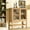 Natural-with 2 Doors, variant on HMstone Sideboard Buffet Cabinet 47"W Storage Cabinet with 4 Glass Press-to-Open Doors, Coffee Bar Cabinet Buffet Table with Shelves for Kitchen, Living Room, Walnut