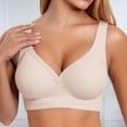 thumbnail image 2 of Jelly Bras for Women Push Up Cool Touch Smooth Wireless Bra Summer Thin Breathable Comfort Light Support Sports Bralette Beige L, 2 of 5