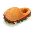 thumbnail image 4 of Yunhgft Hamburger Winter Plush Slippers Casual Cute Home Shoes for Travel Bedroom Adults EU Size 40 to 41, 4 of 9