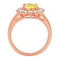 thumbnail image 3 of 2.72 ct Oval Cut Natural Citrine with Simulated Diamond Halo Accents 18K Rose Gold Womens Engagement Ring, 3 of 4